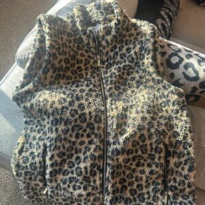 Calvin Klein Animal Print Fleece Vest